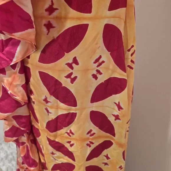 Ulla Johnson Lali Handmade 100% Silk Gown Dress Tigerlily Sz 6 One Shoulder Maxi - Picture 13 of 16